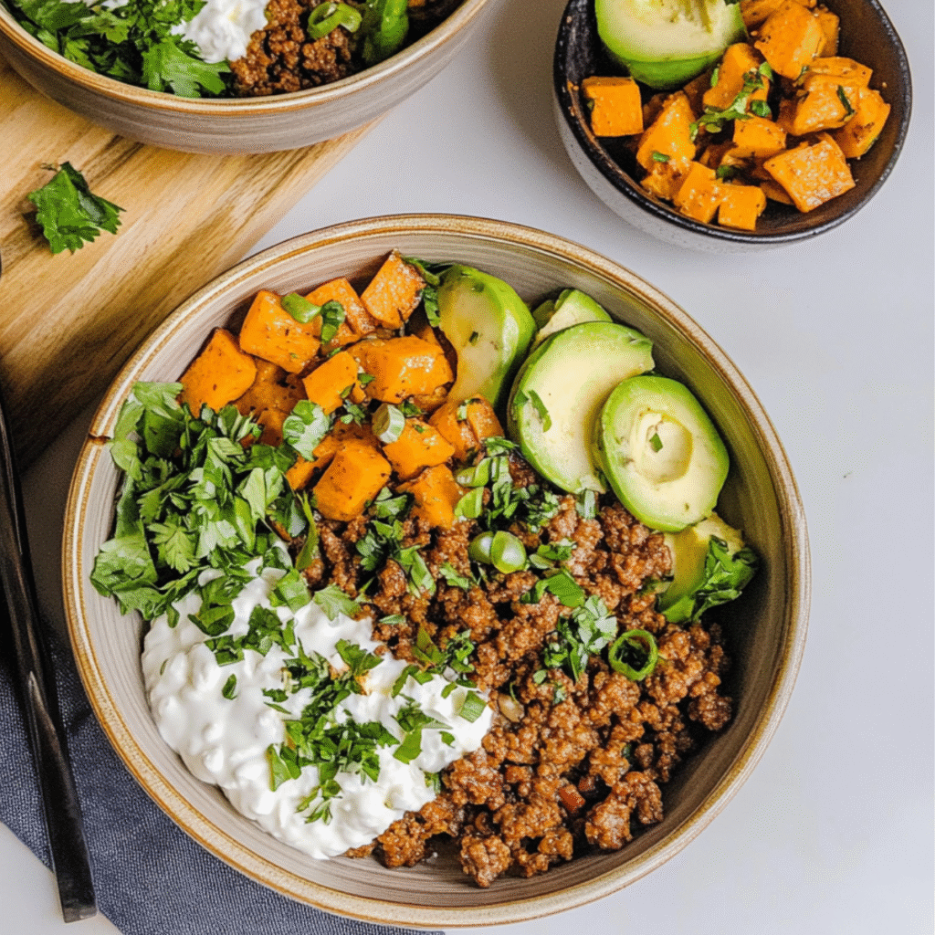 Ground Beef Sweet Potato Cottage Cheese Bowl – 1 Bowl, Big Flavor 7 Design sans titre 35
